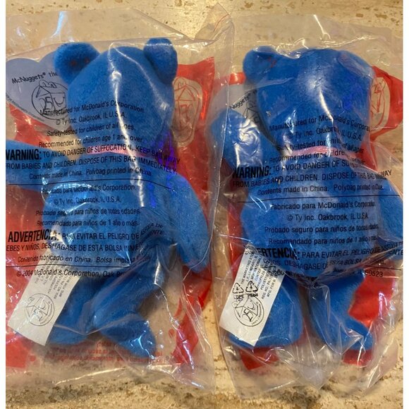 McDonalds Ty Beanie Babies Complete Set Of 3: Ronald Hamburglar & Nuggies The Be - Picture 4 of 13